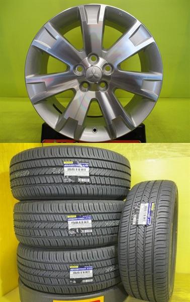 ミツビシ 225/55R18 新品タイヤ ダンロップ PT5 中古アルミ デリカ 純正 7.0J 18インチ 5/114.3 +38 エクリプスクロス アウトランダー|タイヤショップトレッド