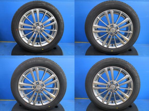 レガシｨアウトバック フォレスター 中古 スバル純正 17インチ 7J +48 5H100 新品 夏タイヤ 215/55R17 2024年製 4本セット ダンロップ 境