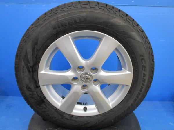 中古 アルミ トヨタ純正 ヴァンガード 17 7J +45 5H 114.3 冬タイヤ ピレリ アシンメトリコ 225/65R17 2016年製 ４本｜タイヤショップトレッド