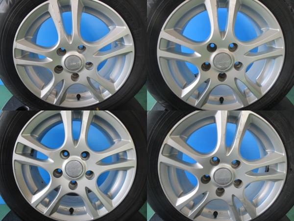 フリード 中古アルミ 15インチ 6J +43 5H114.3 新品夏タイヤ ブリヂストン NEWNO 185/65R15 2023年製 4本セット価格 境 ハイブリッド クロスター 29,770円