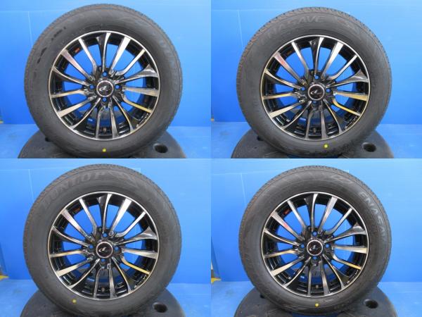 【2024年製】新品 DUNLOP ENASAVE EC204【185/65R15 88S】WEDS LEONIS VT【15インチ 5.5J +42】ノート デミオ アクア ティーダ 境