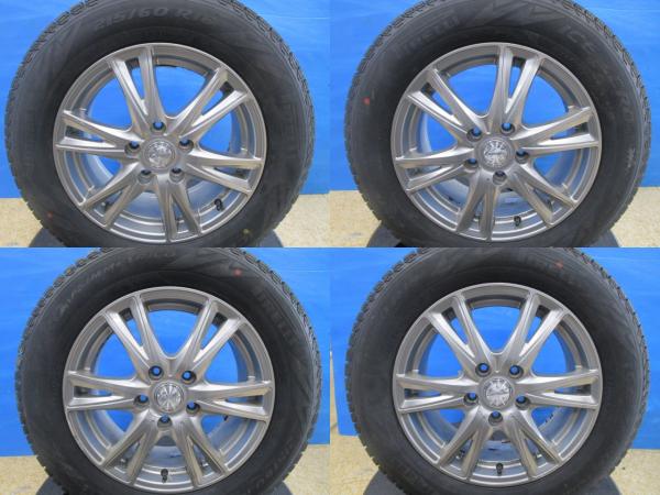 中古アルミ 16インチ 6.5J +53 5H114.3 新品冬タイヤ ピレリ 215/60R16 2025年製 4本セット価格 オデッセイ WR-V CX-3 ヴェゼルハイブリッド