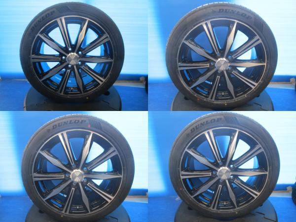 【2024年製】新品 DUNLOP LEMANS V+【225/45R18 95W】BRIDGESTONEアルミ【7.5J +53】レヴォーグ エスティマ オデッセイ アテンザ 境