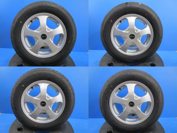 中古 アルミ 15インチ 6J +48 5H100 114.3 新品 夏タイヤ ダンロップ 2024年製 195/65R15 4本セット プリウス エスクァイア ステップワゴン 境｜タイヤショップトレッド