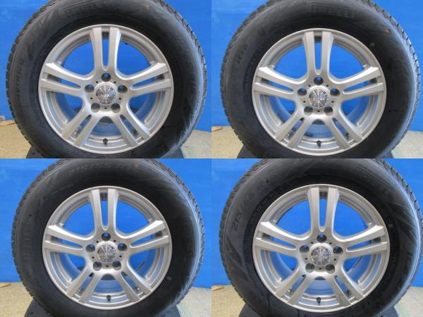 中古アルミ 16インチ 6.5J 5H114.3 新品冬タイヤ ピレリ 215/65R16 2024年製 4本セット価格 アルファード カローラクロス ヴェルファイア