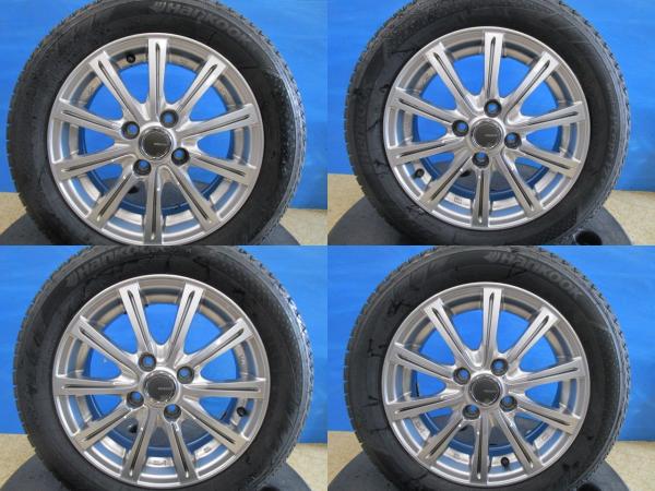 タンク ルーミー 中古アルミ 14インチ 5J +39 4H100 新品冬タイヤ 165/65R14 ハンコック 2025年製 4本セット価格 ミラージュ トール|タイヤショップトレッド