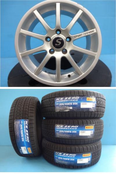 ゴルフトゥーラン 新品 輸入タイヤ 205/55R16 中古 社外ホイール 16インチ 6.5J +47 5H112 4本 セット 久喜 205/55-16 ゴルフ ゴルフヴァリアント フォルクスワーゲン｜タイヤショップトレッド