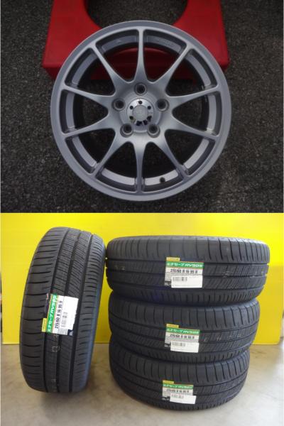 エスティマ マークX ティアナ CX-3 新品 夏 ダンロップ エナセーブ RV505 215/60R16 95H 中古 TSA 7.0J +48 5H114.3 4本 久喜 L33