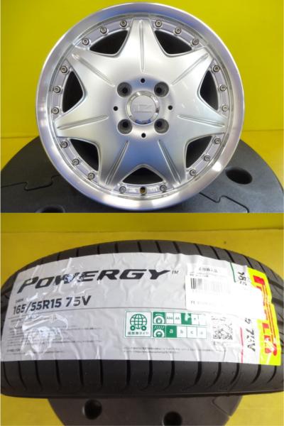日産【2026年製】新品 輸入 夏タイヤ 165/55R15 75V 中古アルミ Lowenzahn(レーベンツァーン) 【15インチ 5.0J +45 4H100】4本 久喜 165/55-15 デイズ デイズルークス｜タイヤショップトレッド
