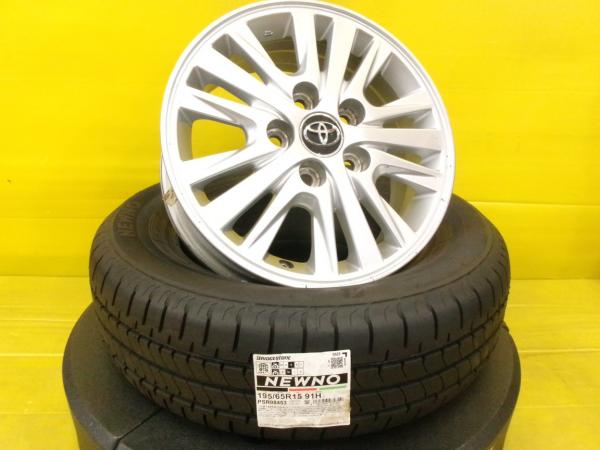 195/65R15 ノア ヴォクシー エスクァイア アイシス クラウン クレスタ チェイサー マークII プレグレ 中古 トヨタ 80ノア純正 15インチ 6.0J +50 5H114.3 新品 ブリヂストン ニューノ 個人宅OK AZR60G AZR65G ZRR70G ZRR70W ZRR80G ZRR80W ZRR85G ZWR80G ZWR80W サマー 80系