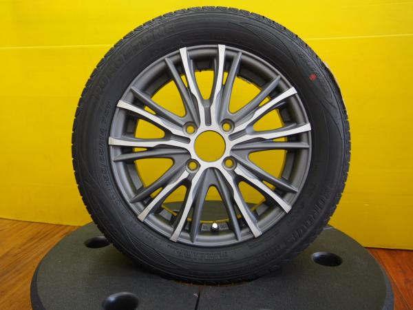 【155/65R14】 アロースピード ユーロヴィズ HP02 【2025年製】 中古アルミ Cliff Climb Lewis 14インチ 4.5J グレーカラー N-BOX N-WGN ムーヴ タント アルト スペーシア ワゴンR