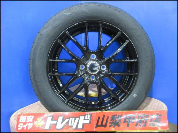アクア シエンタに 185/60R15 送料無料 お買い得 サマータイヤセット 新品 VENES FS01 グロスブラック 新古 未使用 輸入タイヤつき 185/60/15 ヴィッツ インサイト スイフト カローラフィールダー