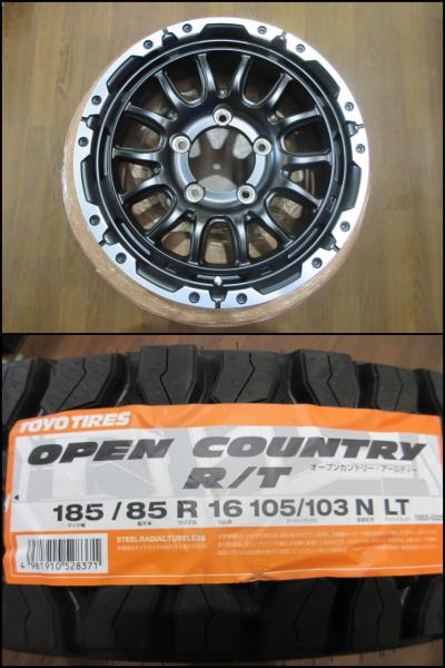 ジムニー 185/85R16 新品 夏タイヤセット 26年製 トーヨータイヤ オープンカントリー R/T トレッドオリジナルアルミ VENES SUV M7BR JB64 ホワイトレター JB64 185/85/16 175/80R16 175/80R16｜タイヤショップトレッド