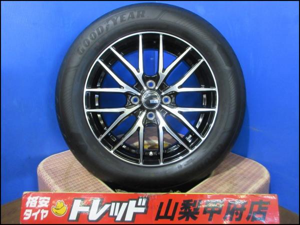 MAZDA2 ノート お買い得 サマータイヤセット 新品 VENES 15インチ 5.5J +42 4H 100 中古 新車外し GOODYEAR エフィシェントグリップ 185/65R15 4本 2024年製 デミオ ティーダラティオ ティーダ ist ウィングロード ブルーバードシルフィ C11 JC11 NC11 SC11 SJC11 SNC11｜タイヤショップトレッド