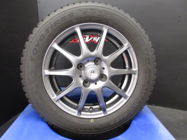 Kei ハスラー ラピュタ 等に!!中古冬セット 165/65R14 2023年 トーヨー OBSEVE GIZ2 + ロクサーニ 14 インチ 4.5J +45 4H100 萩｜タイヤショップトレッド