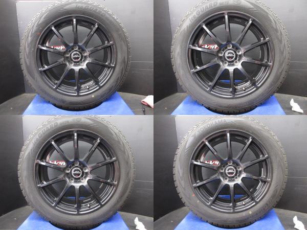 NX RAV4 ヴァンガード に!!美品中古冬セット 235/55R18 2022年 ヨコハマ iceGUARD SUV G075 + シュナイダー 18 インチ 8.0J +45 5H114.3 萩