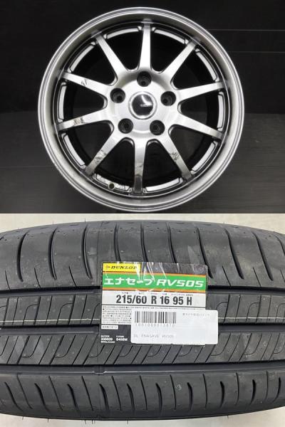 【新品】DUNLOP ENASAVE RV505【215/60R16 95H】G-SPEED G-04【16インチ 6.5J +38】エスティマ MPV マークXジオ プレサージュ カムリ 萩