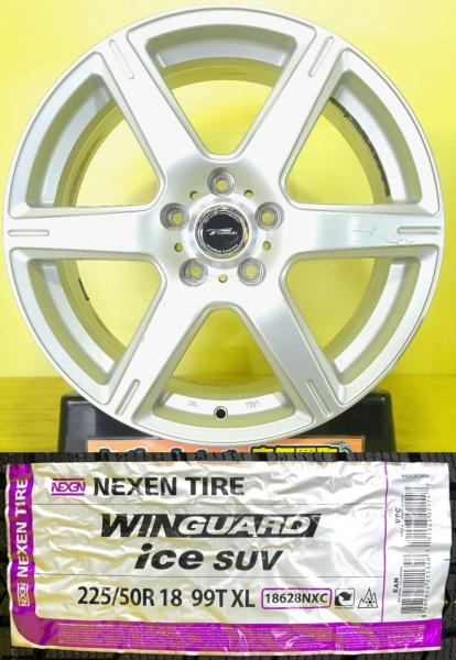 オデッセイ ヴェゼル 225/50R18 新品 ネクセン WINGUARD iceSUV 2025年製 中古アルミ TOPRUN 18インチ 7.5J +53 5H114.3 冬タイヤセット スタッドレス エリシオン RC1 RC2 RC4 RC5 RU1 RU3 RV5 RV6 RR 棚