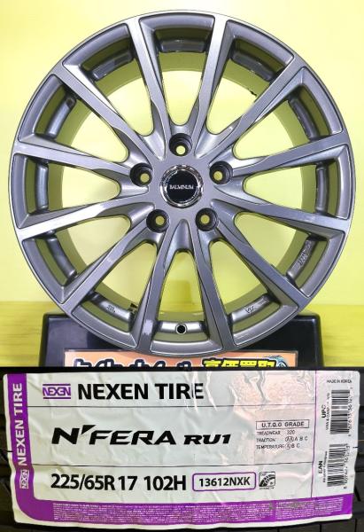 NX RAV4 ハリアー 中古 アルミホイール 17インチ BALMINIUM AR12 新品 輸入 夏タイヤ ネクセン N-FERA RU1 225/65R17 4本セット AXAH52 棚 225/65-17 225-65-17 225/65/17 2256517 AXAH54 MXAA52 MXAA54|タイヤショップトレッド