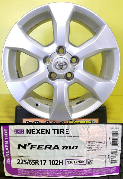 ヴァンガード 225/65R17 新品 ネクセン N-FERA RU1 2024年製 中古 トヨタ ヴァンガード 純正 17インチ 7J +45 5H114.3 夏タイヤセット サマータイヤ 225/65-17 225/65/17 225-65- 棚｜タイヤショップトレッド
