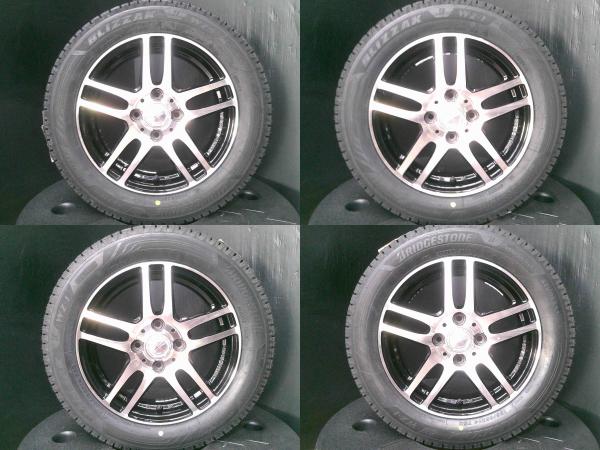 N-BOX スペーシア タント ムーヴ 4本セット 送料無料 新品 国産 スタッドレス ブリヂストン BLIZZAK WZ-1 155/65R14 2025年製 中古 14インチ アルミホイール|タイヤショップトレッド