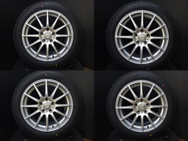 プリウス 60系 4本セット 送料無料 新品 国産 スタッドレス グッドイヤー ICENAVI7 アイスナビ7 195/60R17 中古 17インチ シルバー アルミホイール