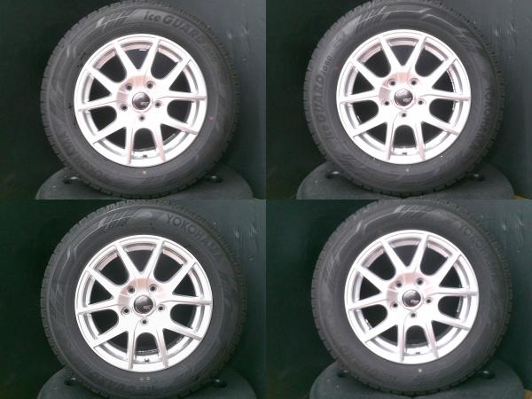 ノア ヴォクシー エスクァイア 4本セット 送料無料 中古 国産 スタッドレス 195/65R15 ヨコハマ アイスガード IG60 2023年製 中古 15インチ アルミホイール