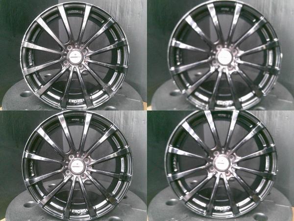 ノートオーラ ロードスターRF ヤリス フィット 4本セット 送料無料 中古 国産 RAYS レイズ SEBRING GEM EXPERIA 17インチ 7.0J +45 4H 4穴 PCD 100 ブラック アルミ ホイール|タイヤショップトレッド