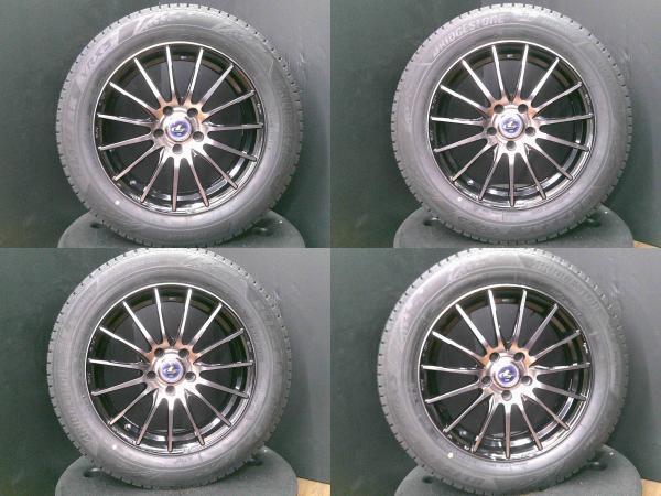 カローラクロス UX 4本セット 送料無料 新品 国産 スタッドレス 215/60R17 ブリヂストン BLIZZAK VRX3 2023年製 中古 WEDS LEONIS NAVIA05 17インチ アルミホイール
