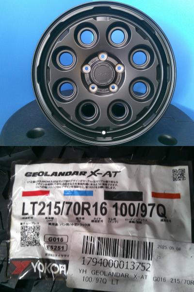 デリカD5 アウトランダー エクリプスクロス 4本セット 送料無料 新品 ヨコハマ GEOLANDAR X-AT G016 215/70R16 KYOHO PPX MIL-8 16インチ アルミホイール｜タイヤショップトレッド 99,000円