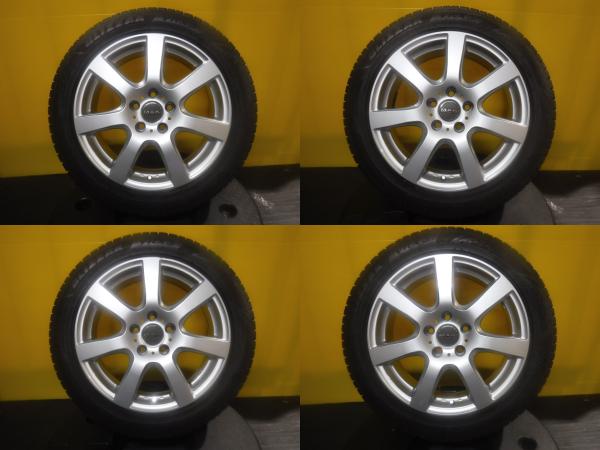 アウディ A4 4本セット 送料無料 中古 国産 スタッドレス ブリヂストン BLIZZAK VRX3 225/50R17 2021年製 中古 シルバー 17インチ アルミホイール|タイヤショップトレッド