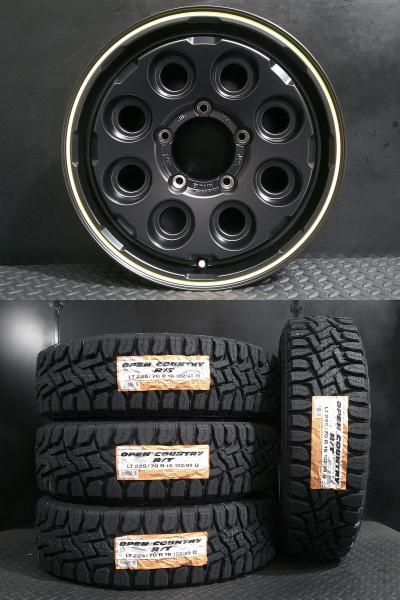 225/70R16 TOYO OPENCOUNTRY RT 26年製 ＆ KYOHO PPX MIL8 5.5J-16 &plusmn;0 5H139.7 悪路 凸凹 泥 砂 岩 クロカン ゴツゴツ4本セット 白河｜タイヤショップトレッド