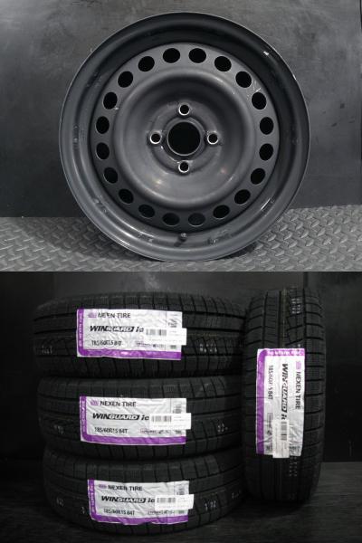 新品 185/60R15 25年製 ネクセン WINGUARD ice2 中古ホイール ホンダ 純正 6J-15 4H100 +50 冬セット フィット グレイス インサイト 白河|タイヤショップトレッド
