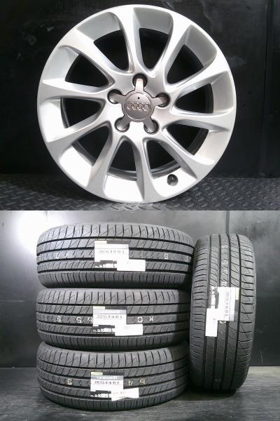 新品 205/55R16 静音 ダンロップ LE MANS V+ 中古ホイール AUDI A3純正 8V 6.5J-16 5H112 +46 夏タイヤ4本セット アウディ 白河｜タイヤショップトレッド