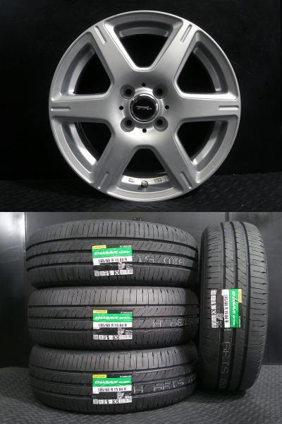 新品 EC205 185/60R15 25年製 ダンロップ ENASAVE 中古ホイール SJ6 6J-15 4H100 +45 夏タイヤ4本セット フィット ヤリス アクア 白河｜タイヤショップトレッド