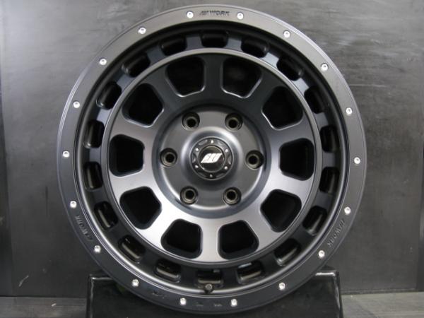 【限定 中古 美品 1本 B】 WORK CRAG T-GRABIC SHADOW EDITION 8.0J-17 6H 139.7 +20 マットブラック(MBL) スペア 補修用 プラド 白河