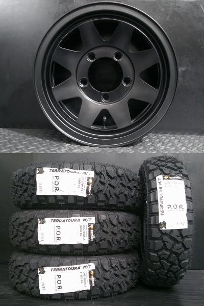 新品 195/80R15 25年製 DAVANTI TERRATOURA M/T 希少 中古ホイール ENKEI BAJA SPOKE 5.5J-15 5H139.7 +20 夏セット レア ジムニー 白河