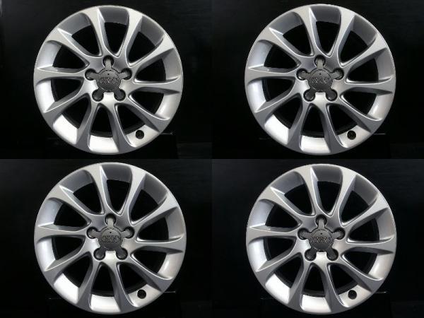 中古ホイール AUDI 純正 6.5J-16 5H 112 +46 シルバー アウディ A3スポーツバック Q2 流用 ゴルフ ザ･ビートル パサート 白河｜タイヤショップトレッド 18,600円