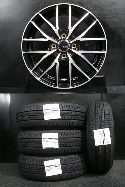 【軽15 新品セット】165/55R15 ブリヂストン TOPRUN TS01 26年製 & FS01 4.5J-15 +45 4H100 数量限定 N-BOX スペーシア デイズ 白河|タイヤショップトレッド