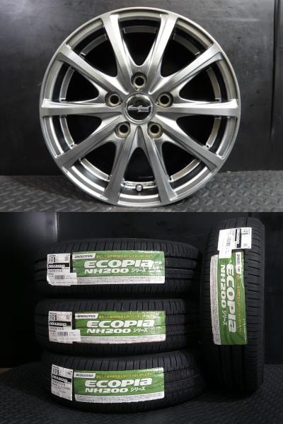 新品 195/65R15 23年製 ブリヂストン ECOPIA NH200 中古ホイール G10 6J-15 5H114 +51 夏タイヤ 4本セット エスクァイア ヴォクシー 白河｜タイヤショップトレッド 42,770円