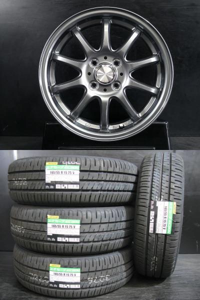新品セット 165/55R15 低燃費 ダンロップ ENASEVE EC204 ZT10 4.5J-15 4H100 +45 夏タイヤ ホイールSET ワゴンR タント N-WGN 白河｜タイヤショップトレッド