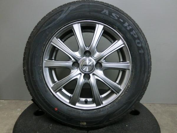 ヤリス アクア 175/70R14 格安 新品 夏 タイヤ アロースピード 中古 ホイール 4本セット 14インチ D.O.S 100/4H ポルテ ヴィッツ 175/70/14 175/70-14 サマー 岡崎