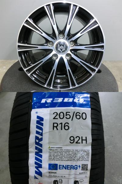 ノア MAZDA3 205/60R16 WINRUN 新品 夏 タイヤ 中古 ホイール 4本セット 16インチ WEDS ライツレー 5/114.3 205/60/16 ステップワゴン アクセラ R380 岡崎｜タイヤショップトレッド
