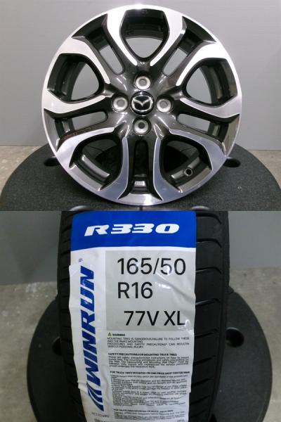 新品 165/50R16 夏タイヤ 中古 デミオ純正 アルミホイール 16インチ 4H100 輸入 海外 カスタムサイズ ローダウン マツダ 流用 フレア キャロル AZワゴン 岡崎｜タイヤショップトレッド