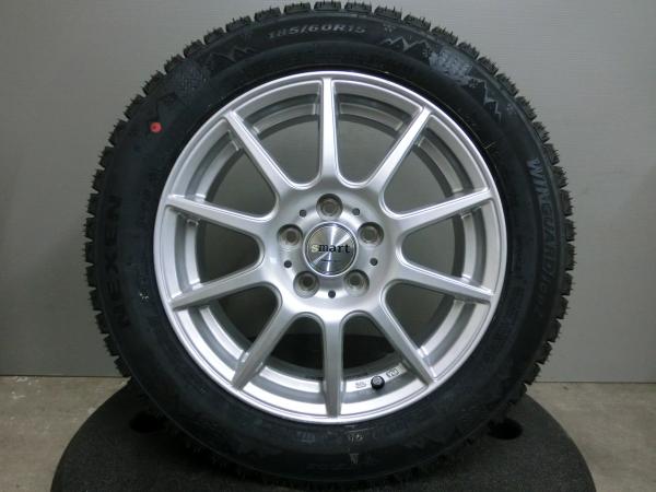 170系 シエンタ 新品 NEXEN スタッドレス 中古 ホイール 4本セット マナレイ smart 15インチ 6J +45 100/5H 冬 タイヤ 185/60/15 5-100 岡崎