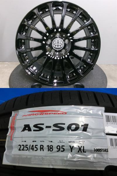 新品 225/45R18 ロルフハルトゲ F16 18インチ 7.5J ET45 5H114.3 アルミホイール 夏タイヤ クラウン カムリ マークX リーフ ジェイド Rolfhartge GT RSR Black Edition ブラックエディション セダン｜タイヤショップトレッド