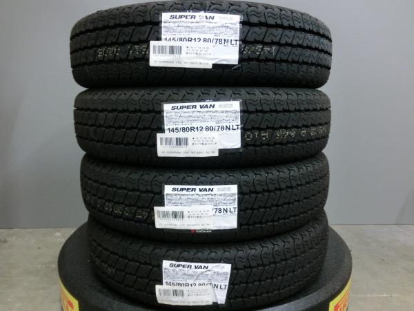 新品 145/80R12 80/78N LT 軽トラ 軽バン サマータイヤ ヨコハマ SUPER VAN Y356 在庫限り 特価 145/80/12 145/80-12 ハイゼット クリッパー N-VAN LT 軽貨物 岡崎