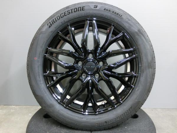 90系 ノア ヴォクシー 205/55R17 中古 夏 タイヤ ブリヂストン TURANZA 6 トランザ 新品 ホイール 4本セット ドルフレン 17インチ 7J +38 114.3/5H ステップワゴン RP6 RP8 岡崎|タイヤショップトレッド