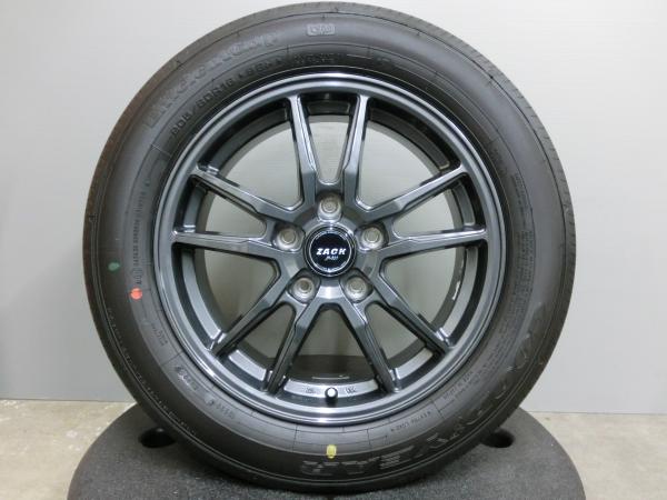 ノア ステップワゴン 205/60R16 新車外し 夏 タイヤ 中古 ホイール 4本セット グッドイヤー エフィシエントグリップ 16インチ ZACK 5/114.3 アクセラ アテンザ 205/60/16 岡崎