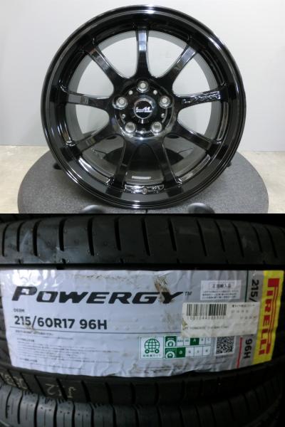 アルファード カローラクロス 215/60R17 新品 夏 タイヤ ピレリ POWERGY 中古 ホイール 4本セット 社外 LM SPORT 17インチ 5/114.3 デュアリス サマー 岡崎｜タイヤショップトレッド 55,440円